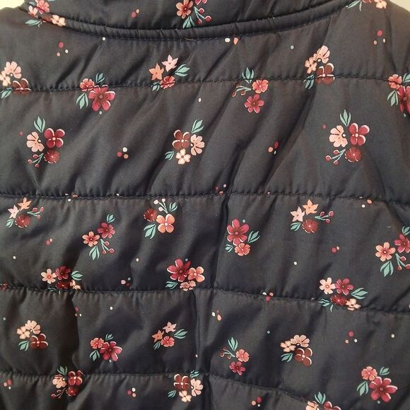 Gymboree Floral Full Zip Puff Vest Large 10/12 - Picture 7 of 9